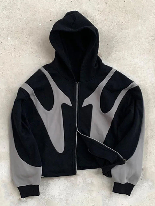 Men’s Oversized Streetwear Hoodie | Y2K Graphic Contrast Design
