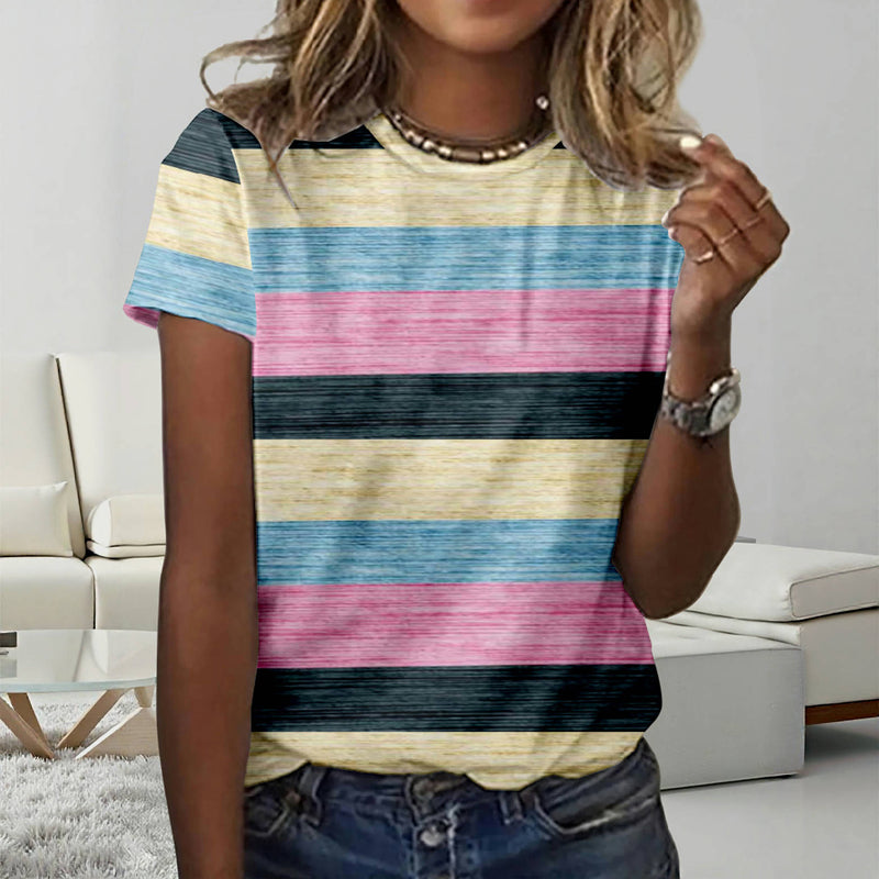 Color Block Striped T-Shirt - Elena Harper