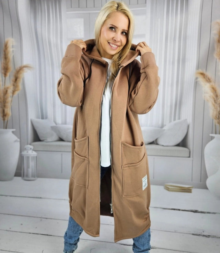Venora Long Coat with Hood, view 5 - Elena Harper