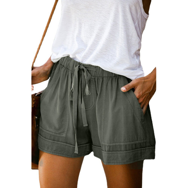 High-waisted wide-leg shorts for women