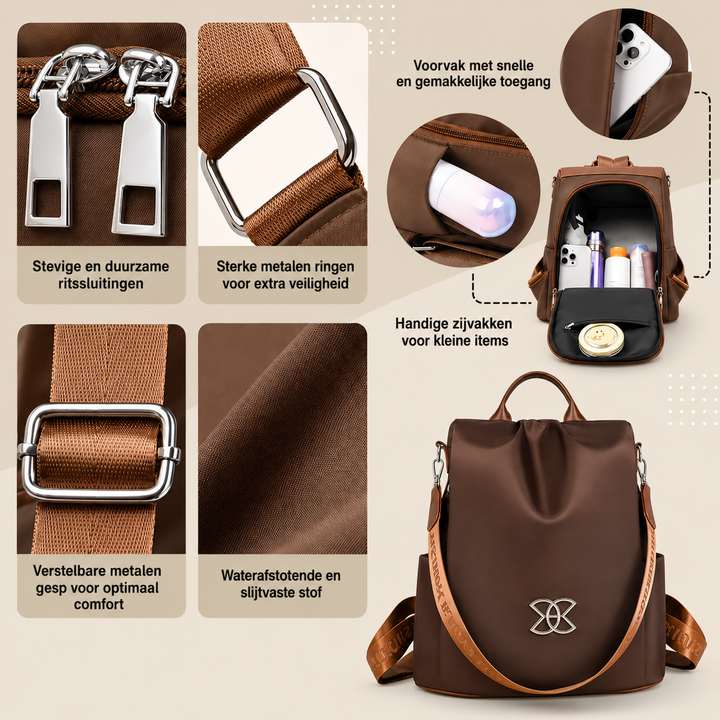 Nel™ | Elegant Anti-Theft Backpack with Hidden Zipper