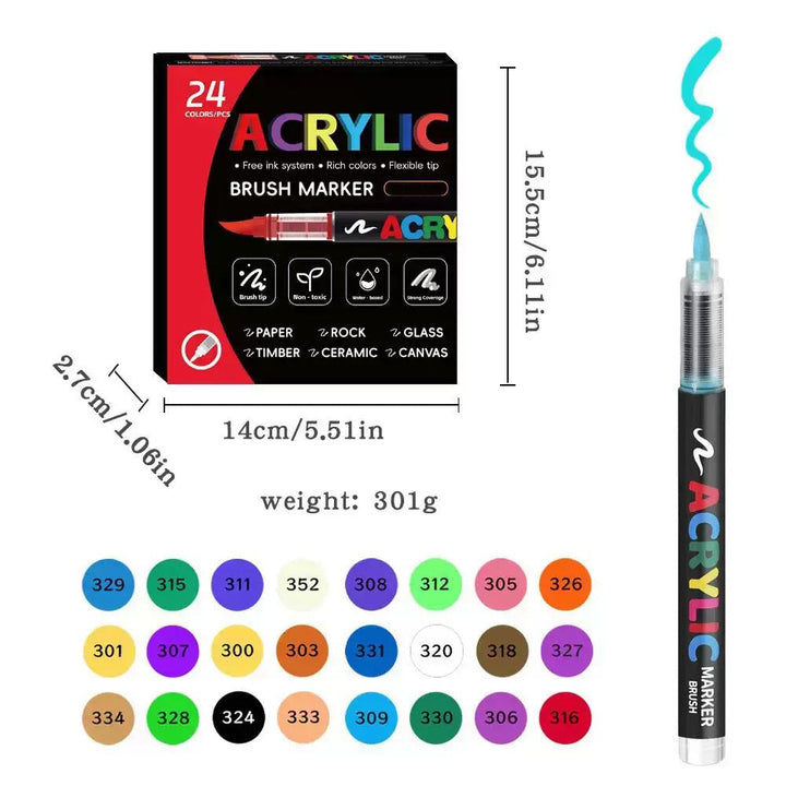 Soft Tip Acrylic Paint Marker Pen