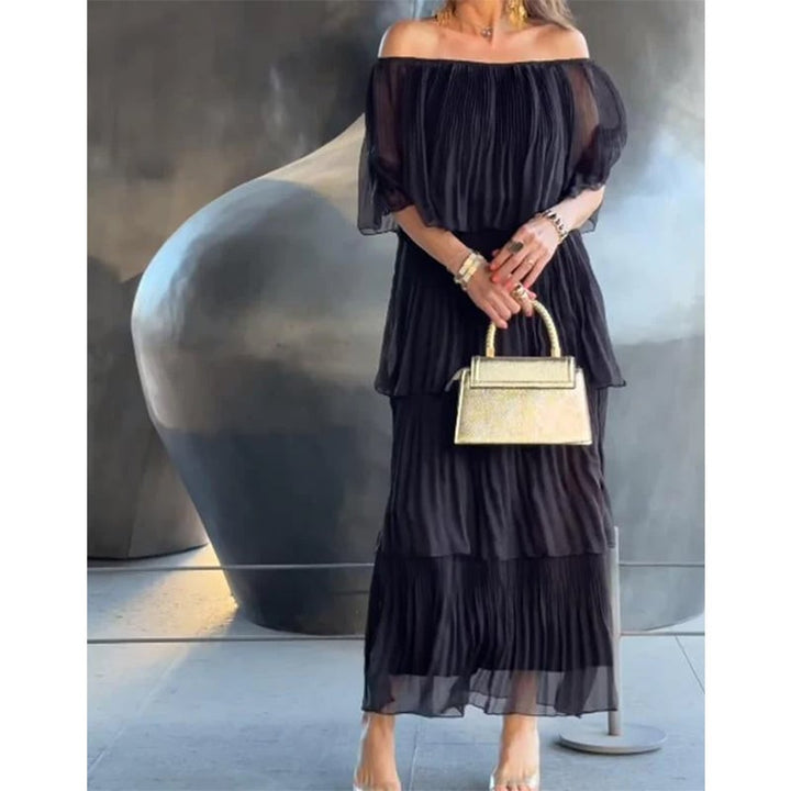 SAFFRON – CHIFFON CAKE LONG DRESS