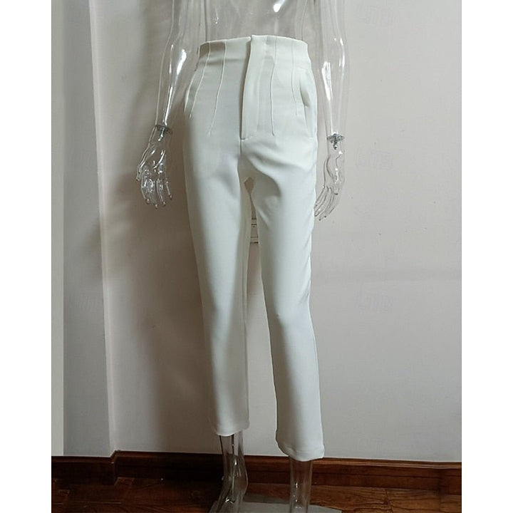 Johanna | Women's High-Waisted Trousers with Loose Straight Leg