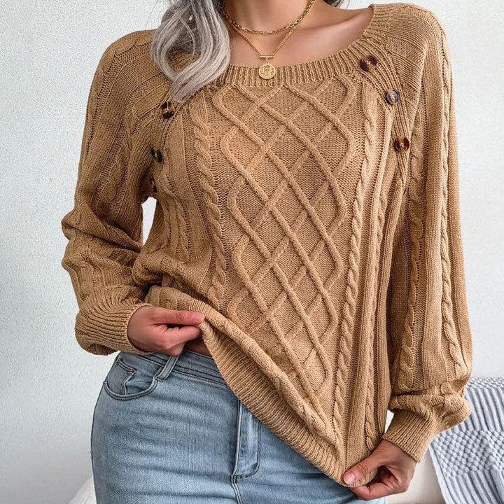 Casual Twisted Knit Pullover