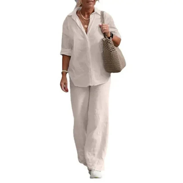 Mia | Airy and Elegant Women's Linen Two-Piece Set