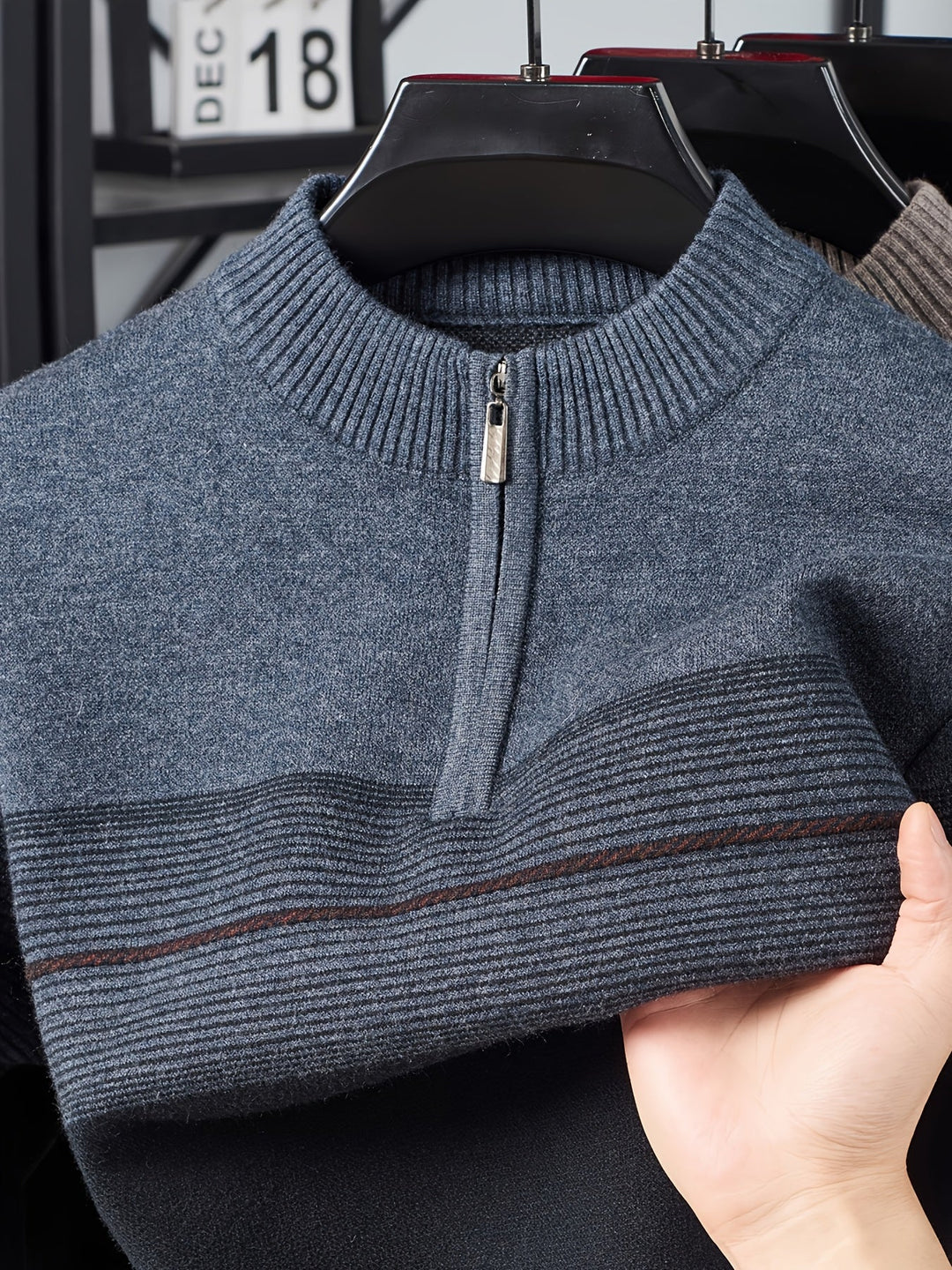Barrett | Men's Refined Quarter-Zip Sweater with Fine Knit Face