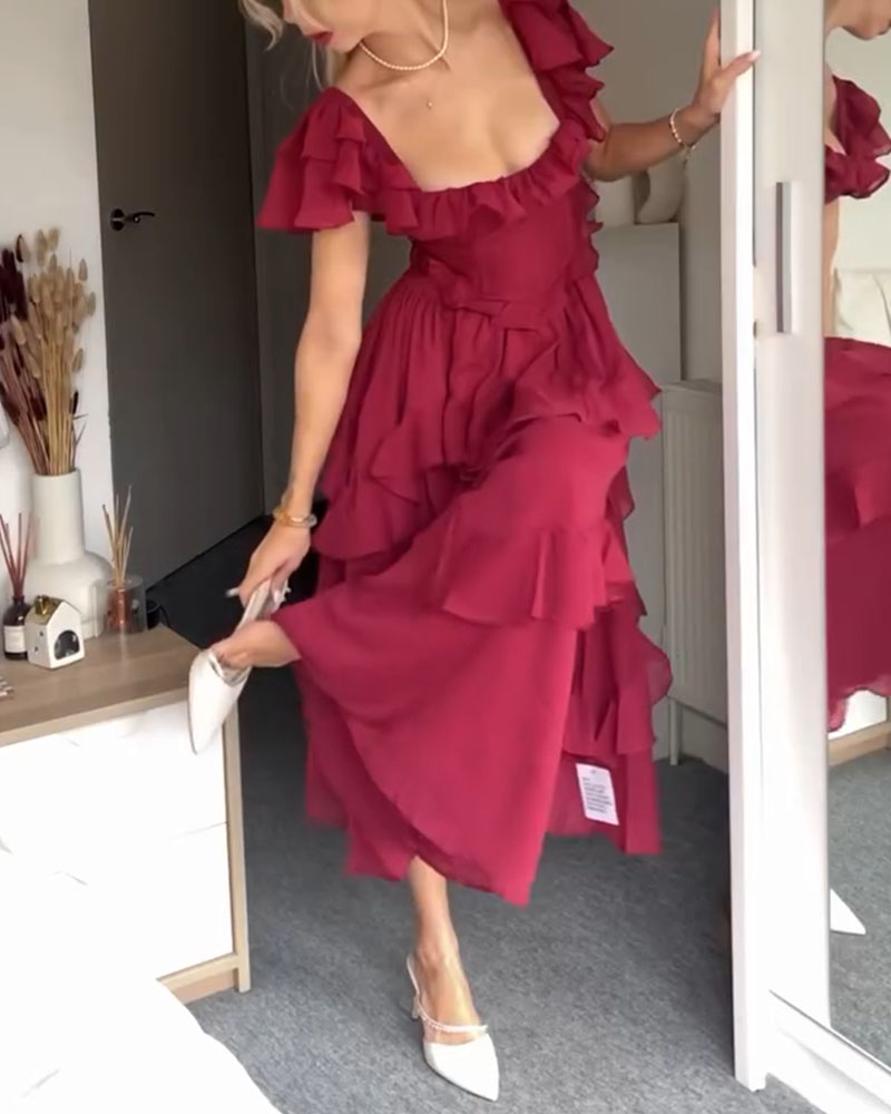 Elisa Ruffle Dress - Elena Harper