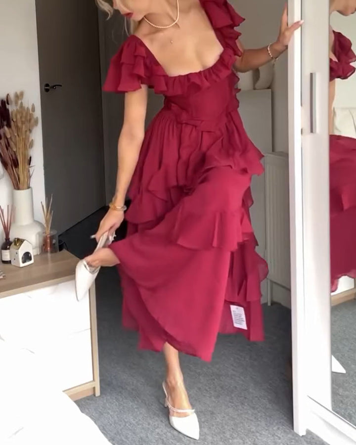 Elisa Ruffle Dress - Elena Harper