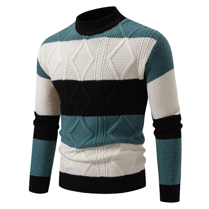 Men's Sweater with Braided Knit Effect - Elric
