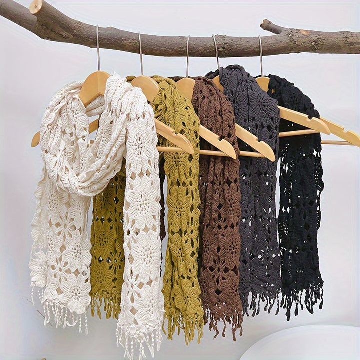 Casual Flower Hollow Scarf