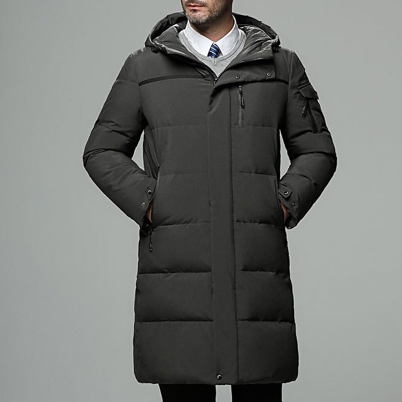 Daniel | Comfortable and Long Puffer Jacket with Hood