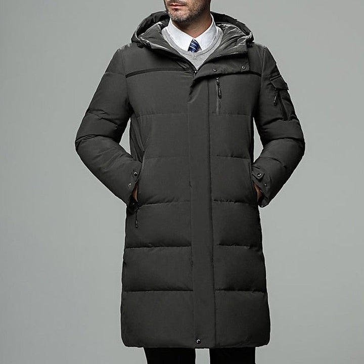 Daniel | Comfortable and Long Puffer Jacket with Hood