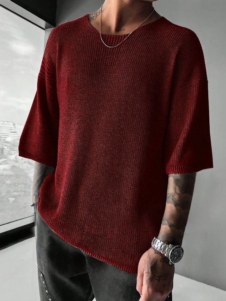 LAURENT MONACO | COLLARLESS KNIT SWEATER FOR MEN