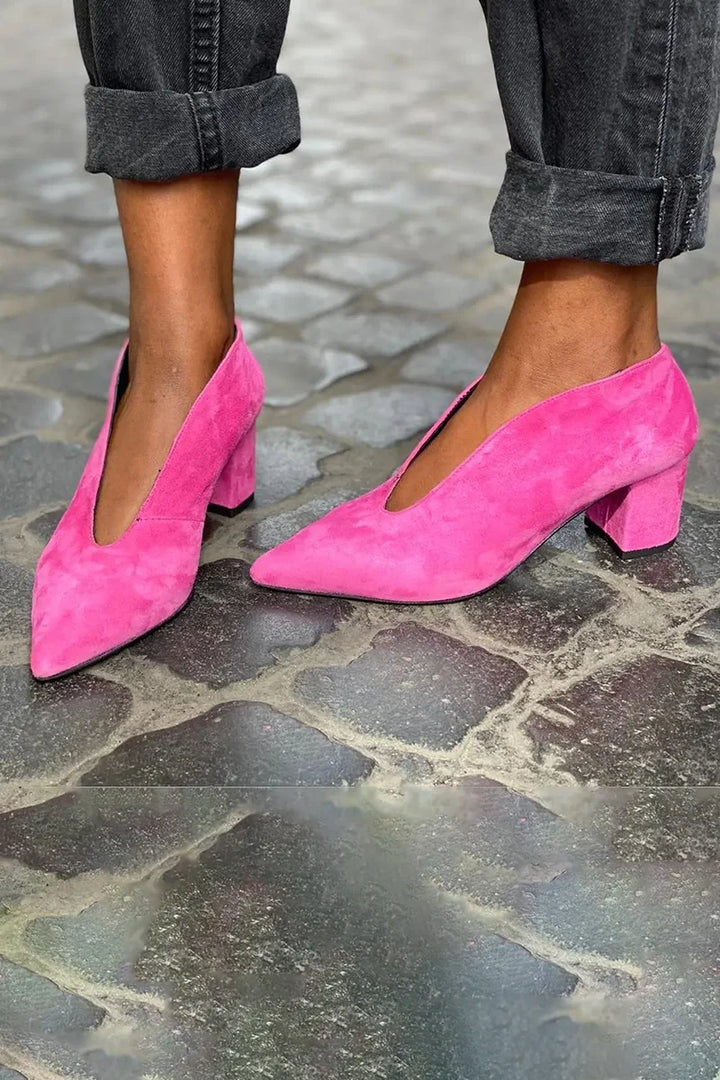 Elegant Block Heel Pumps - Elena Harper