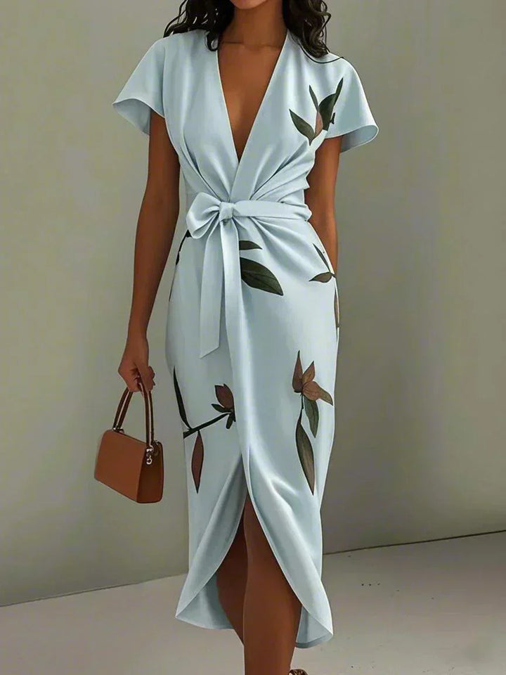 Elegant Wrap Dress - Elena Harper