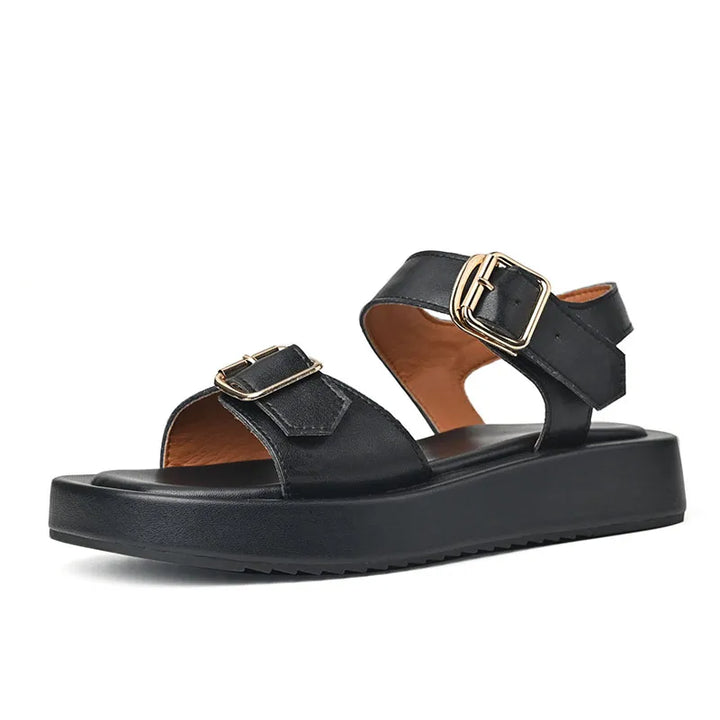 Katy New summer sandals with flat buckles and platforms for women, view 10 - Elena Harper