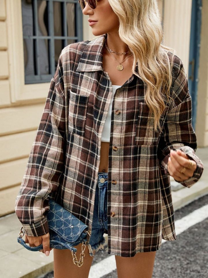Long Sleeve Checkered Shirt for Women – Casual and Comfortable Everyday Style