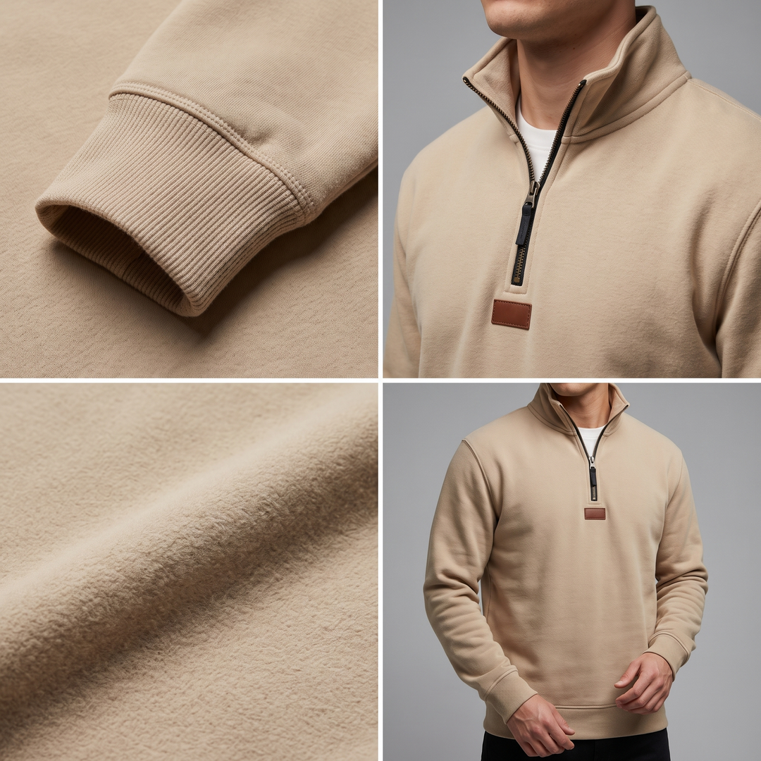 Mason | Warm and Durable Men's Zip-Up Sweater