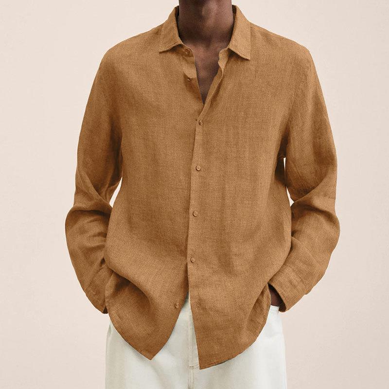 ELENA HARPER™  |  LINEN BUTTON-UP SHIRT FOR MEN