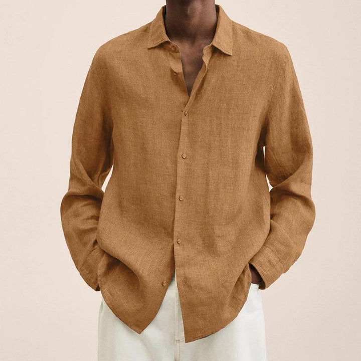 ELENA HARPER™  |  LINEN BUTTON-UP SHIRT FOR MEN