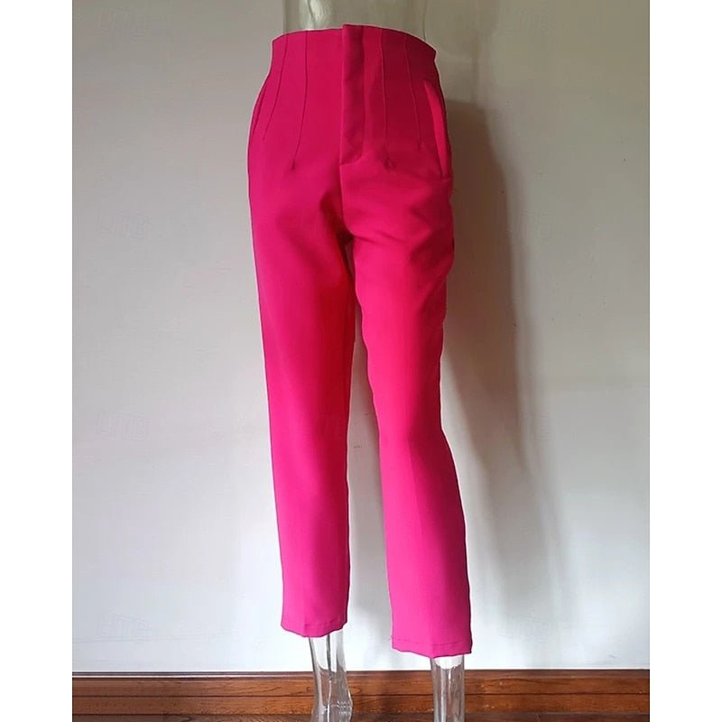 Johanna | Women's High-Waisted Trousers with Loose Straight Leg