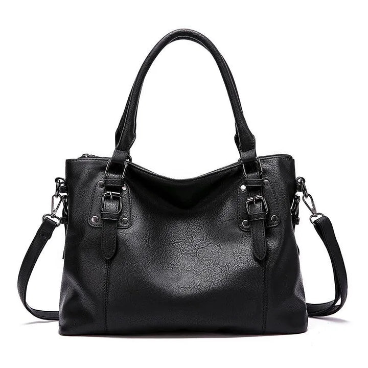 Dagfrid Versatile and stylish bag in a warm caramel color, view 5 - Elena Harper
