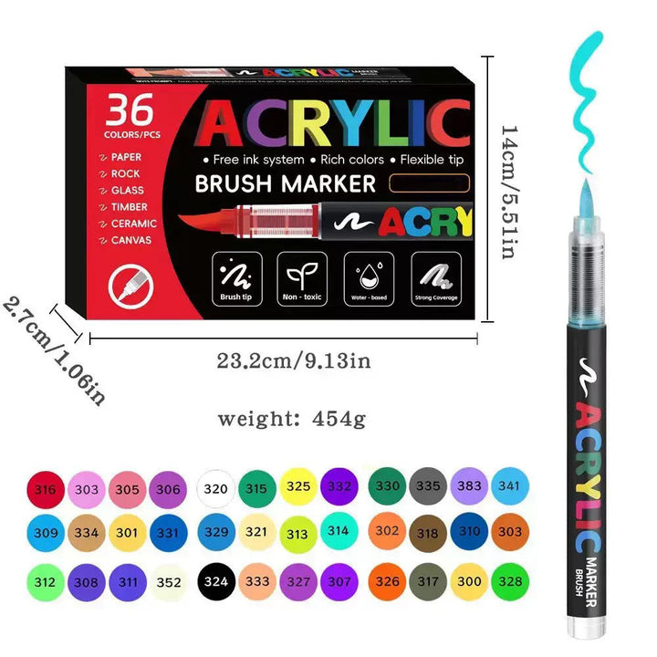 Soft Tip Acrylic Paint Marker Pen