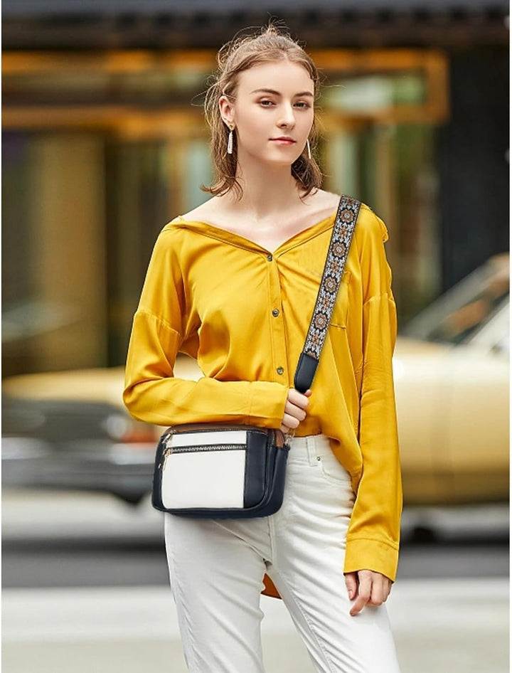 Erikka | Elegant crossbody bag with patterned adjustable strap