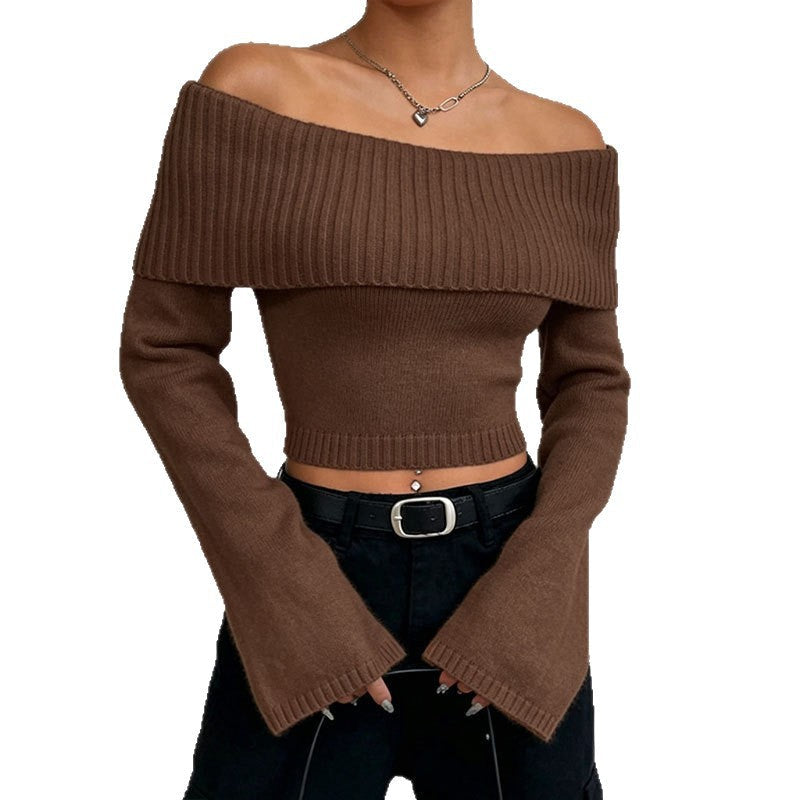 Women’s Off-Shoulder Sweater - Fitted and Trendy