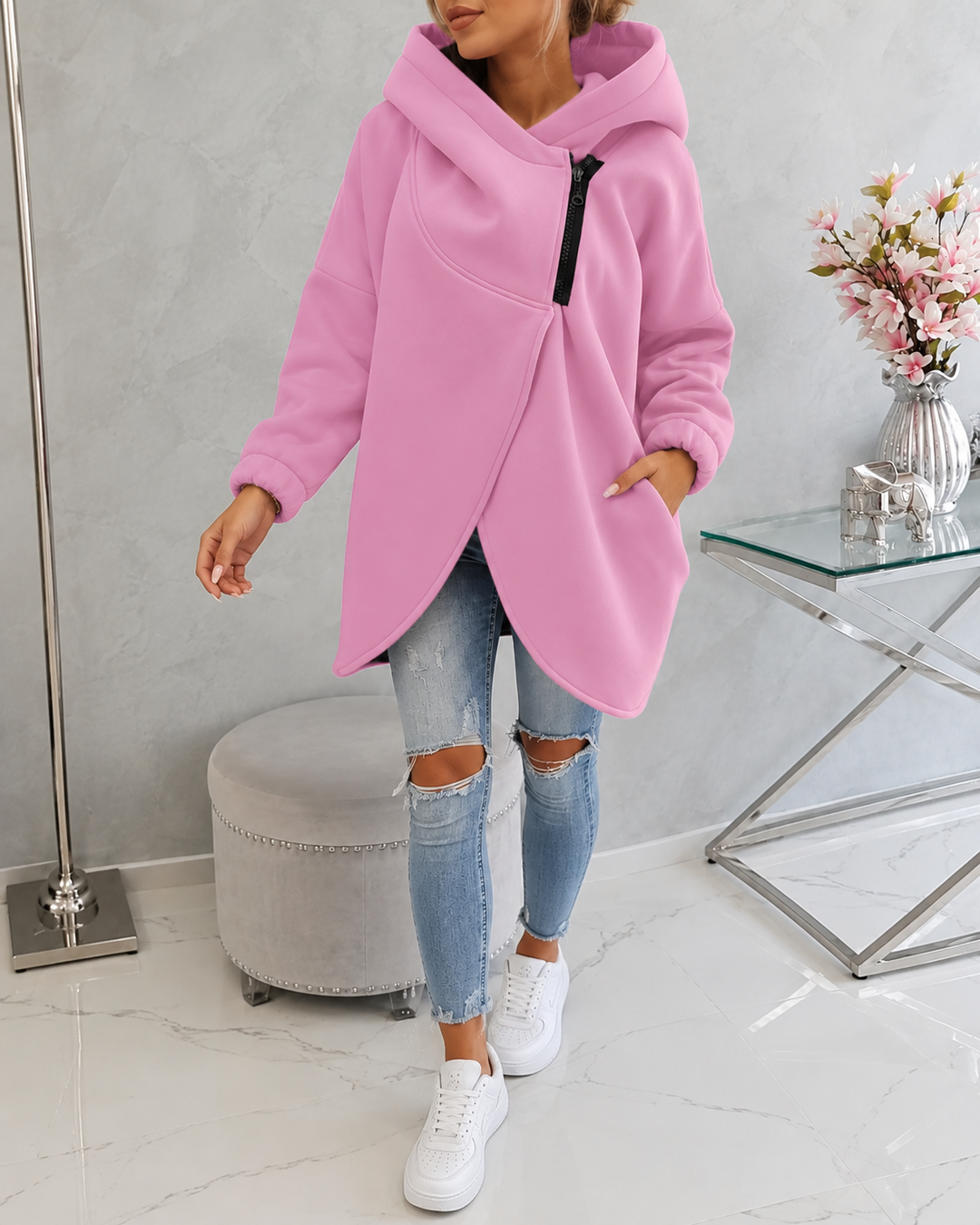 Tina™ | Comfortable Vest with Hood and Zipper