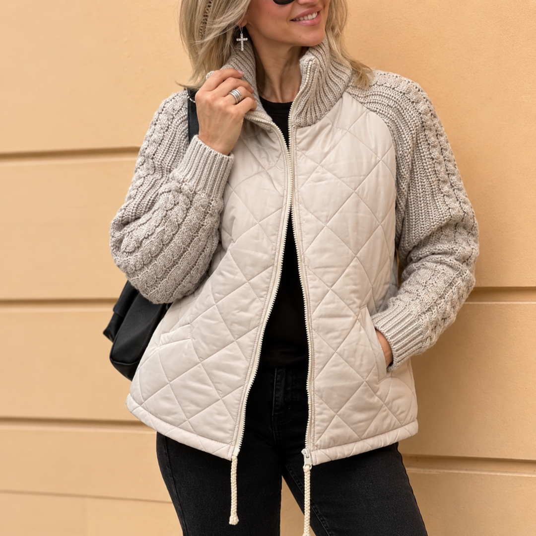 Nienke™ | Warm Padded Jacket with Knitted Sleeves