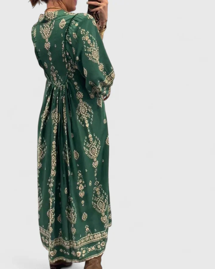 Claire Bohemian V-neck Maxi Dress - Elena Harper