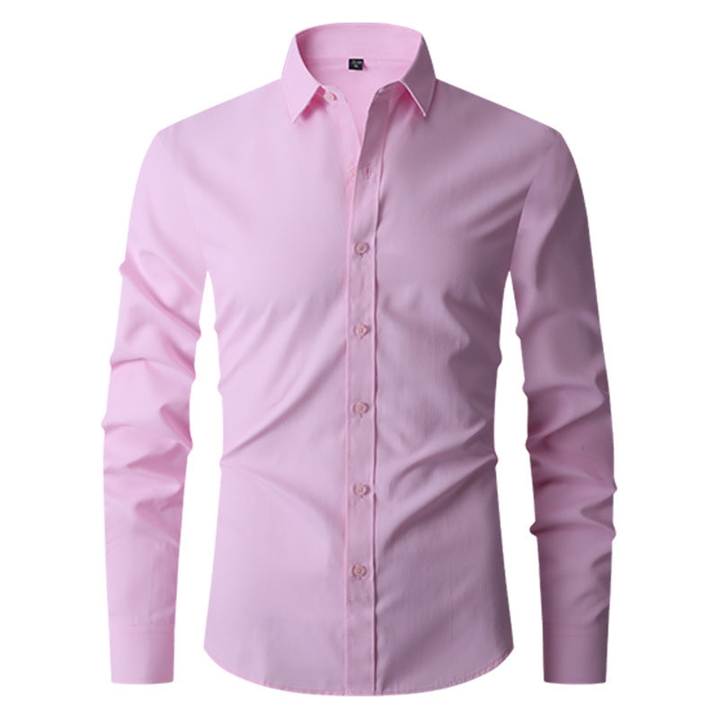 Slim Fit Long Sleeve Shirt for Men - Ideal for Spring and Autumn