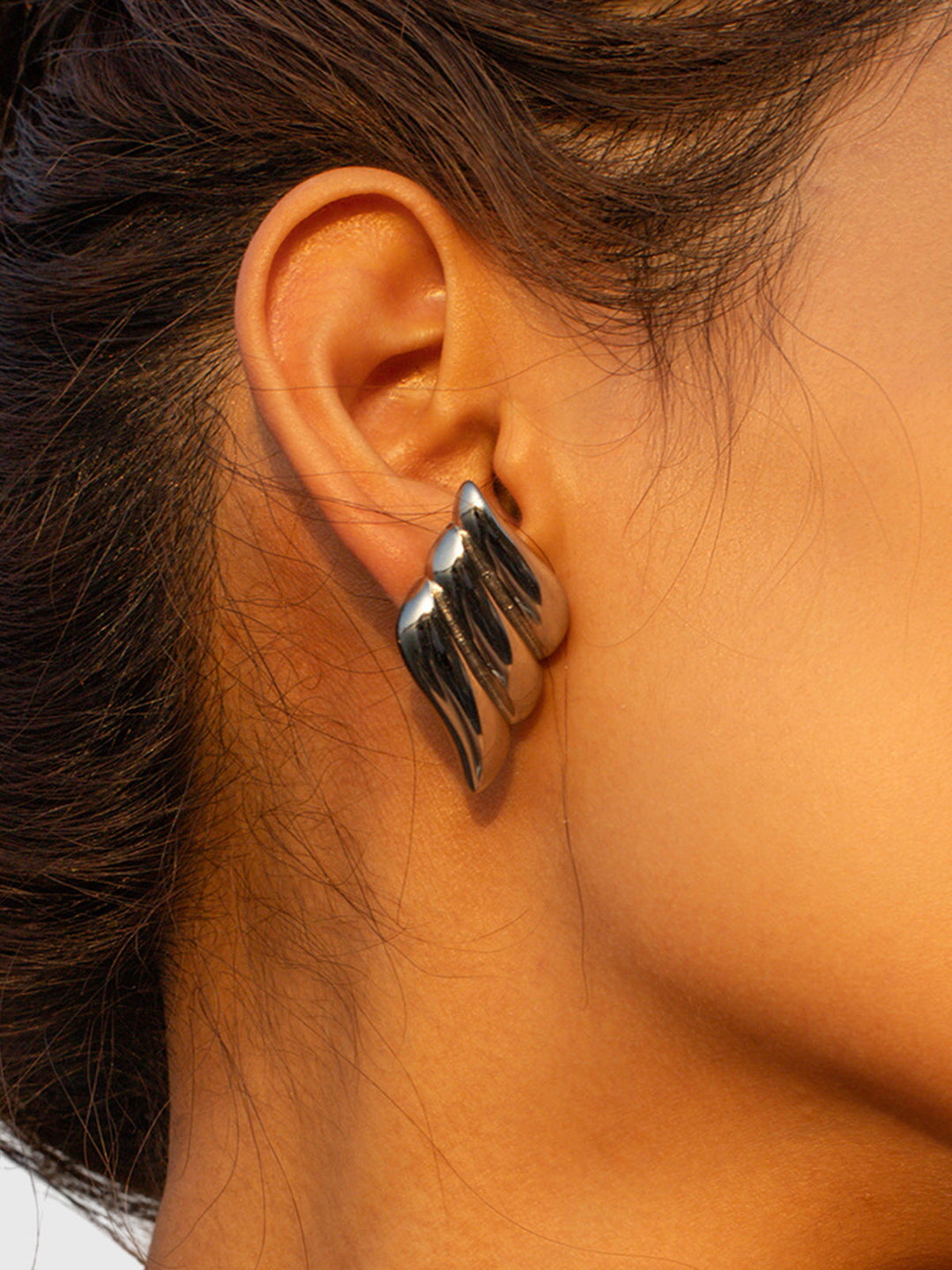 Aitana Three-Layer Wing-Shaped Earrings - Elena Harper