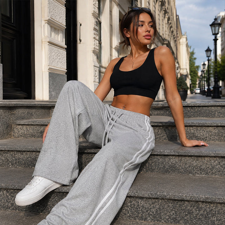 Adorielle Sporty Stripe Wide Leg Pants - Elena Harper