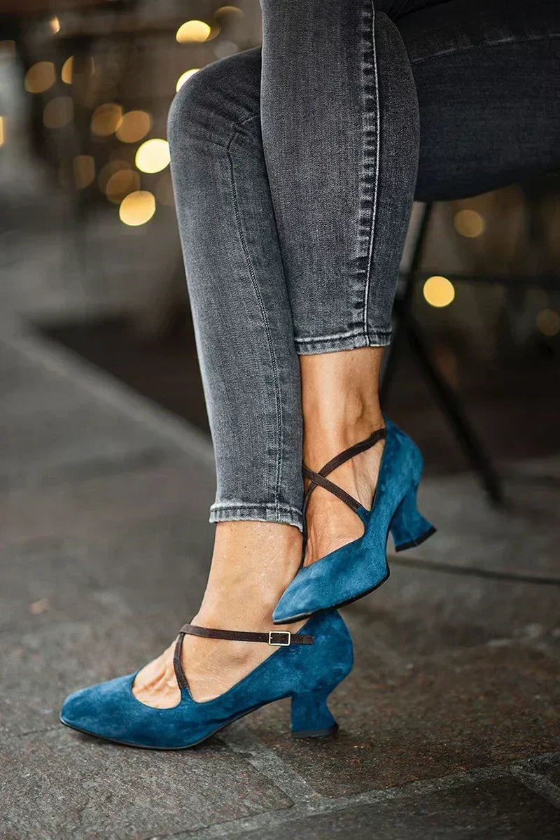 Elegant Strap Mid-Heels - Elena Harper
