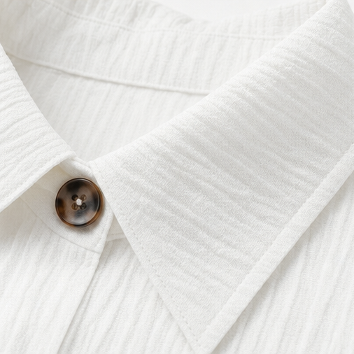 Daywear Buttoned Short Sleeve Pocket Shirt Dress - Elena Harper