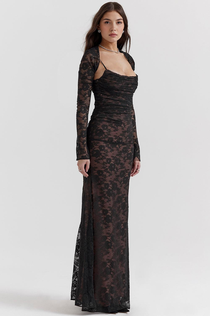 CELESTE Lace Maxi Dress - Elena Harper