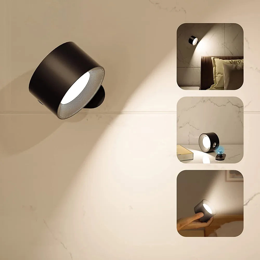 Dimmable 360° Wireless Wall Light - Rechargeable & Versatile
