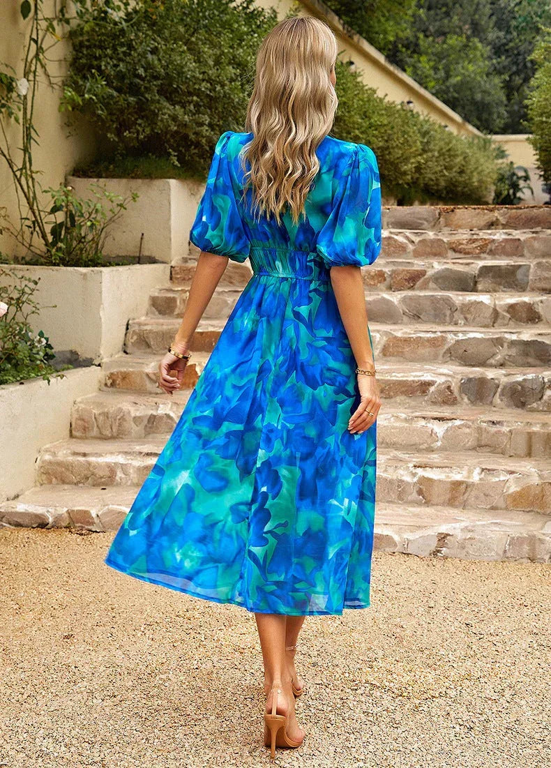 Grace V-Neck Dress - Elena Harper