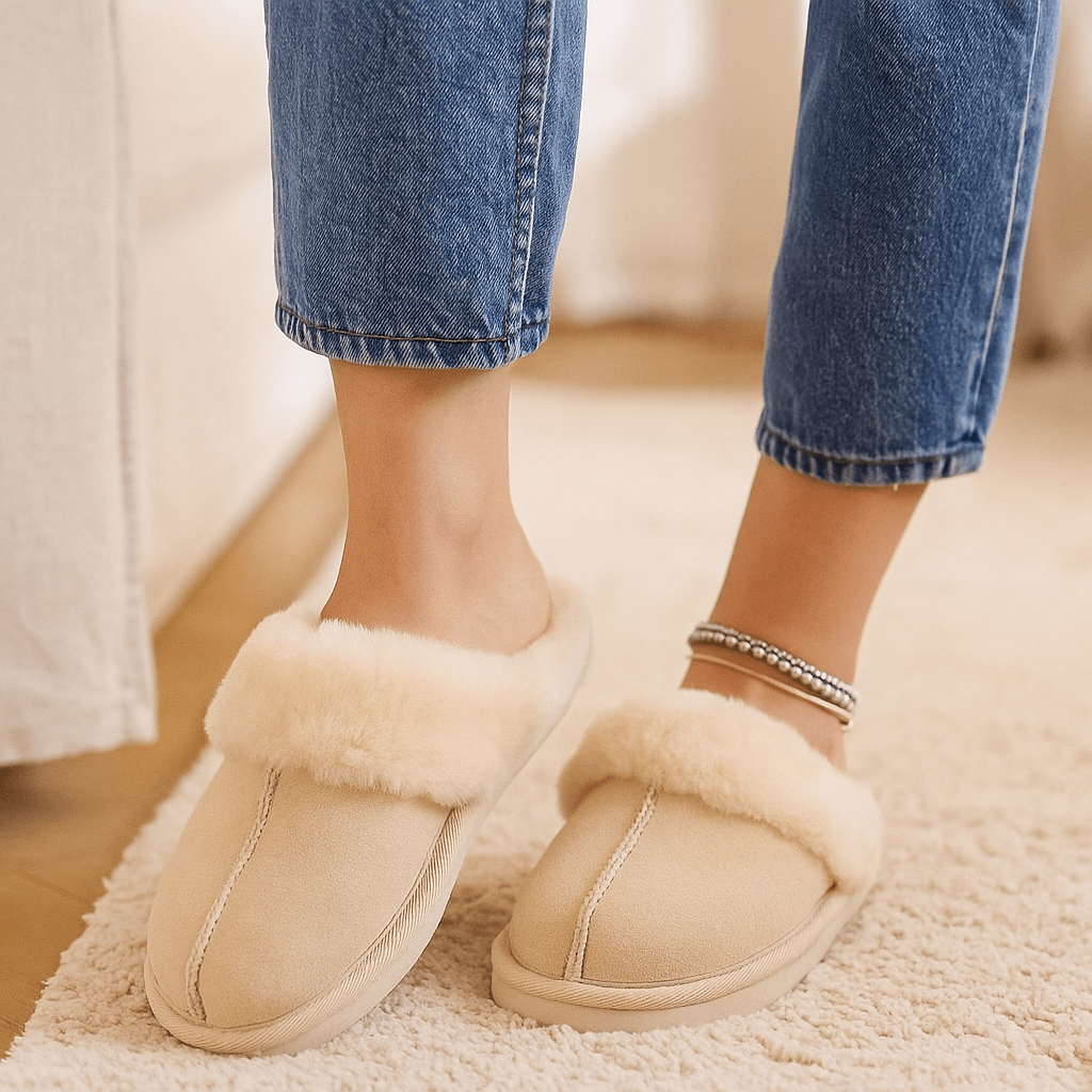 Women's House Slippers with Fuzzy Effect - Savelle