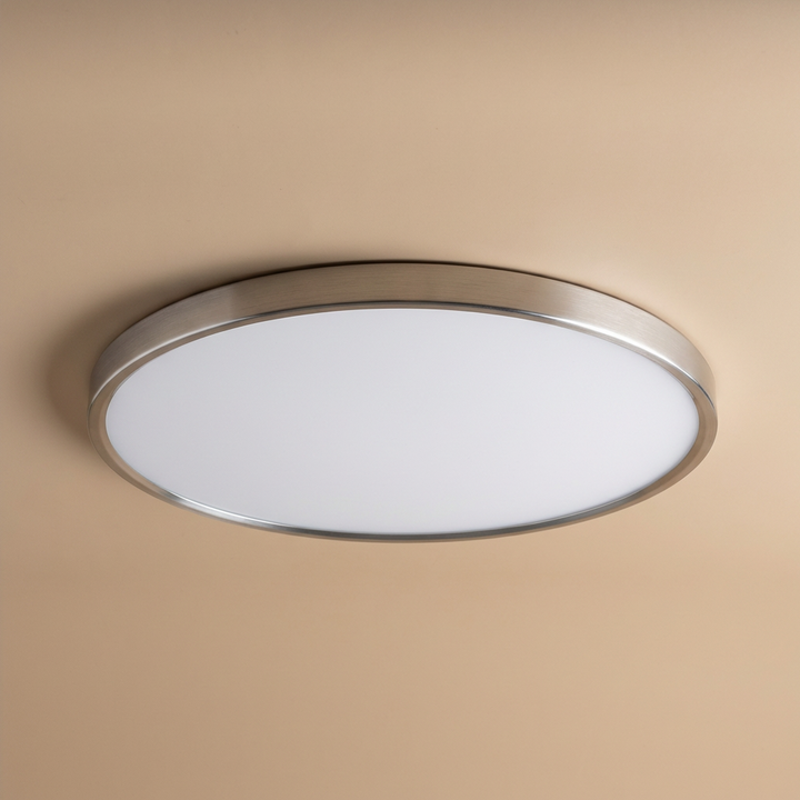 Round LED Ceiling Light with Gold Trim – Slim Design