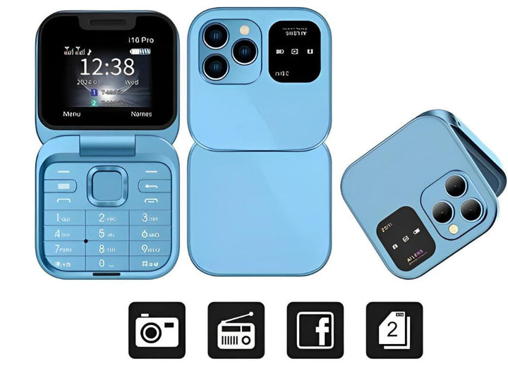 Foldable Dual SIM Phone with HD Camera and FM Radio