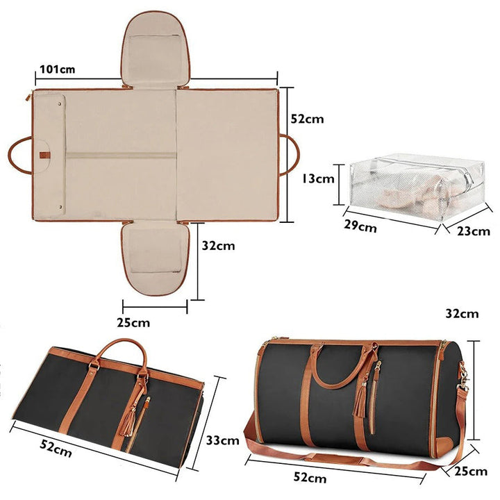 Foldable Smart Multi-Compartment Carry-On Bag for Travel