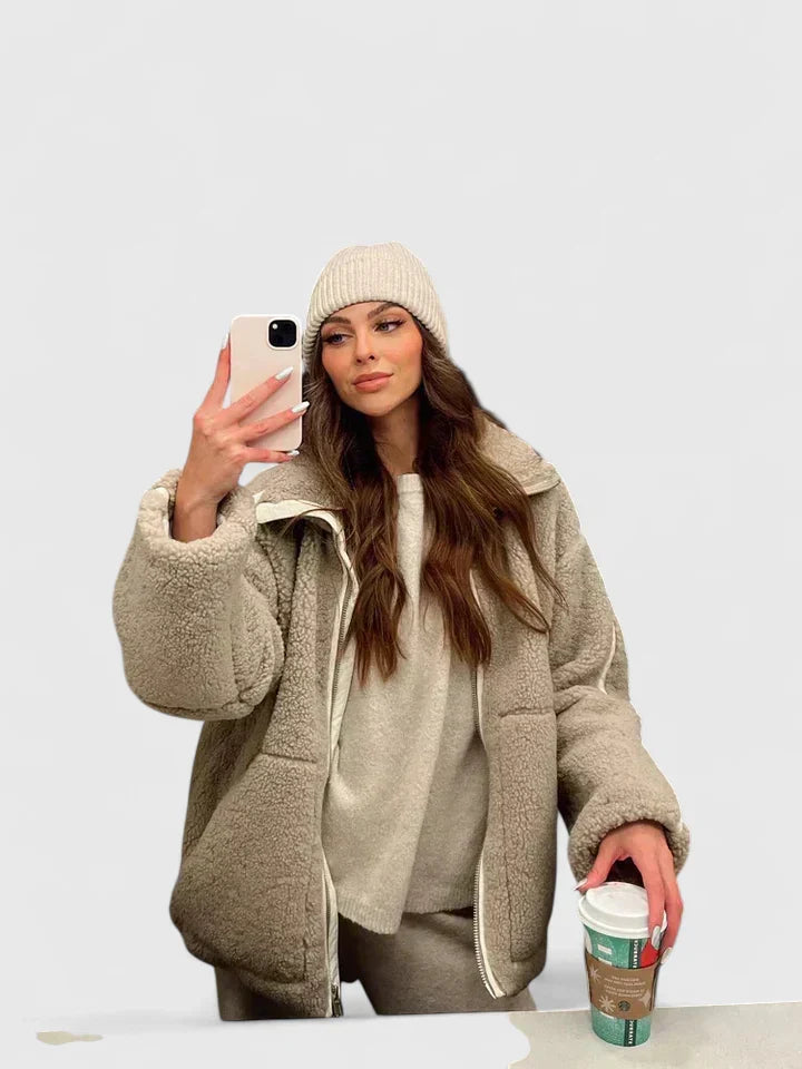 BROOKE – COZY SHERPA ZIP JACKET