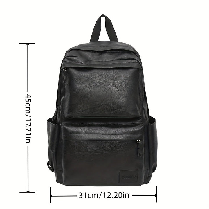 Men's Backpack | Spacious Laptop Bag & Double Shoulder Strap | Casual & Functional | Faux Leather