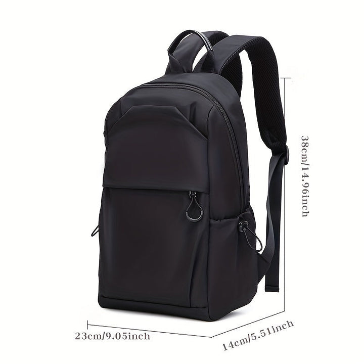 Men's Mini Backpack | Lightweight & Durable | Multiple Pockets | Black Oxford Fabric