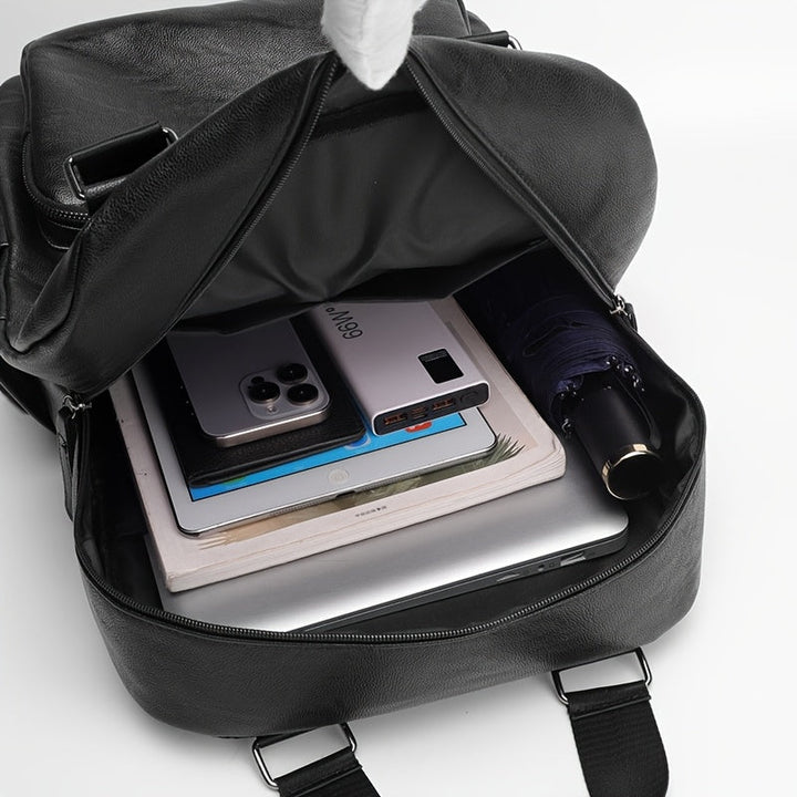 Men's Backpack | Large Capacity | With Laptop Compartment & Multiple Pockets | PU