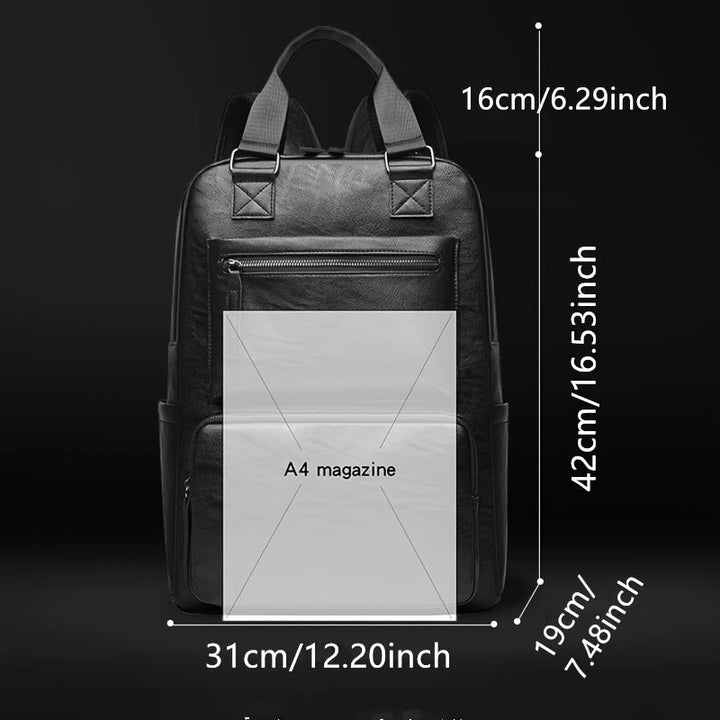 Men's Backpack | Large Capacity | With Laptop Compartment & Multiple Pockets | PU